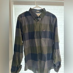 Men’s Hollister Dress Shirt Flannel Size Medium